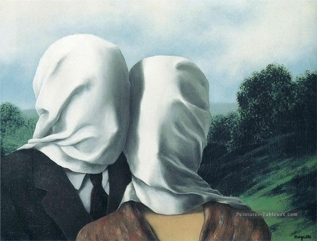 les amoureux 1928 René Magritte Peintures à l'huile